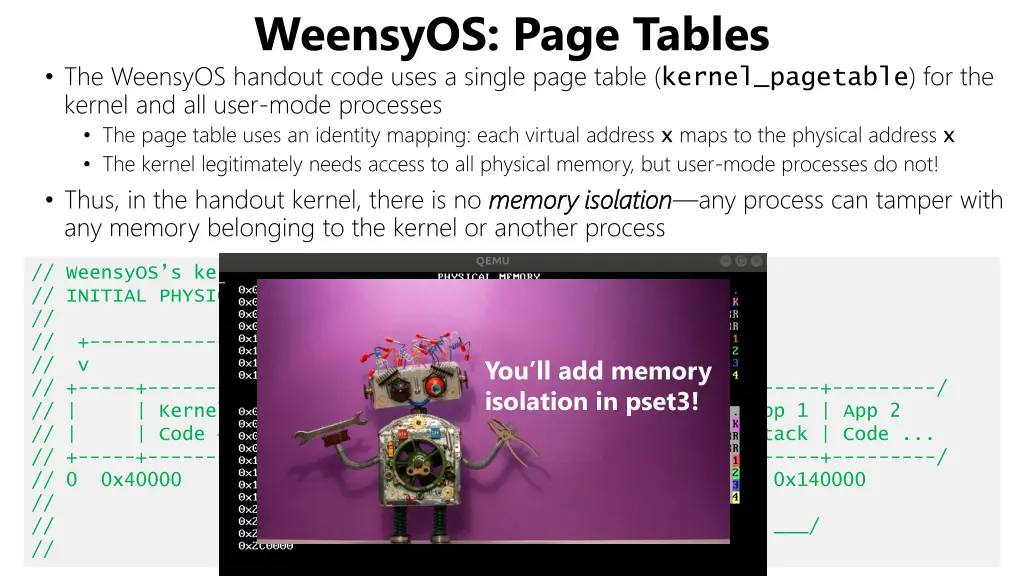 weensyos page tables