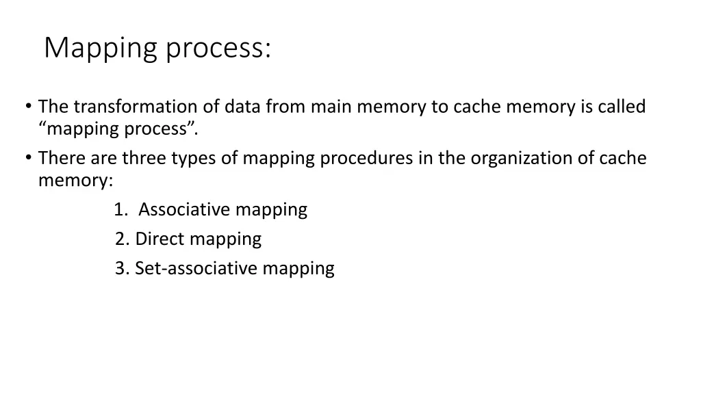 mapping process