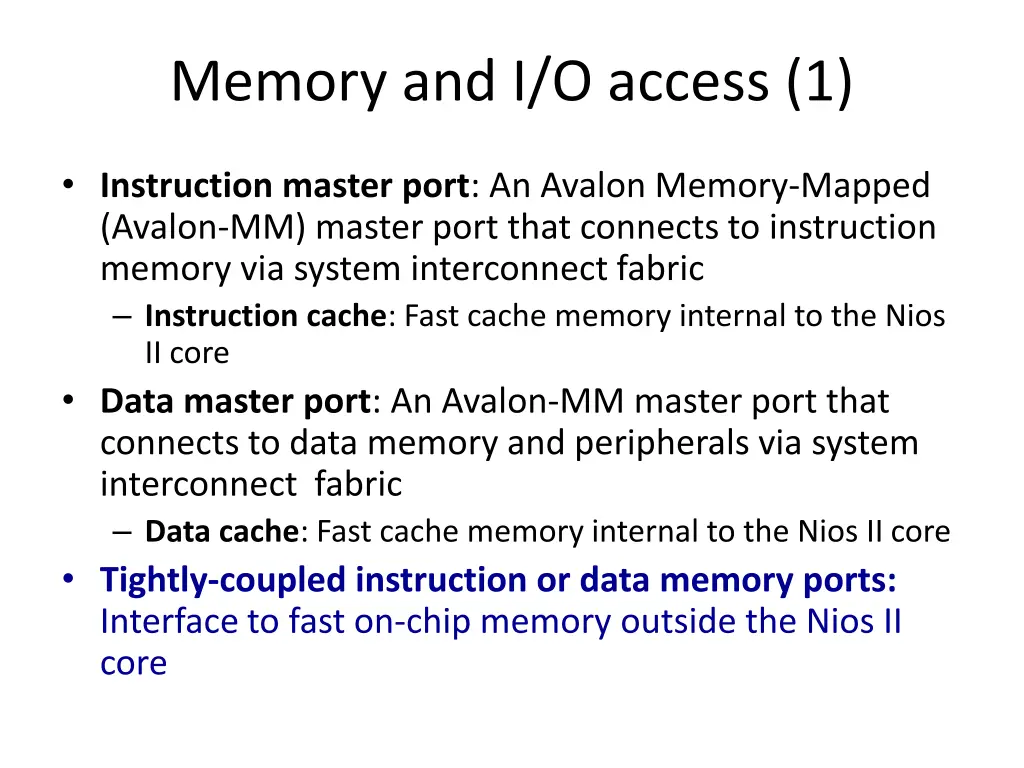 memory and i o access 1