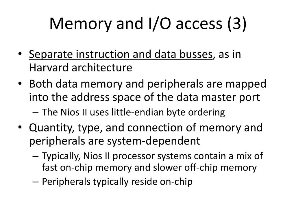 memory and i o access 3