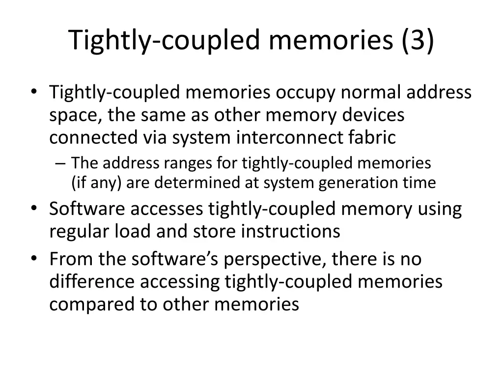 tightly coupled memories 3