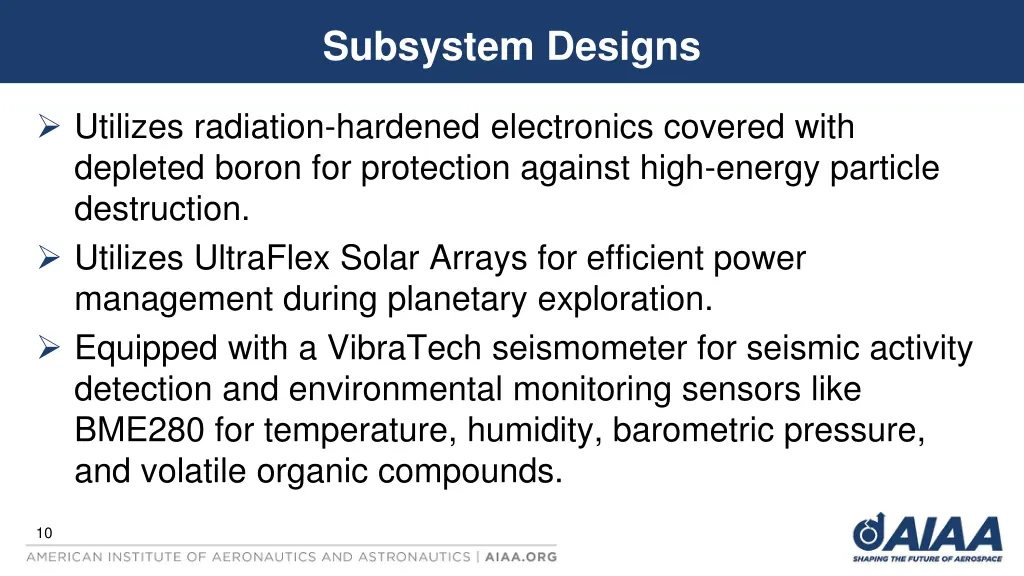subsystem designs