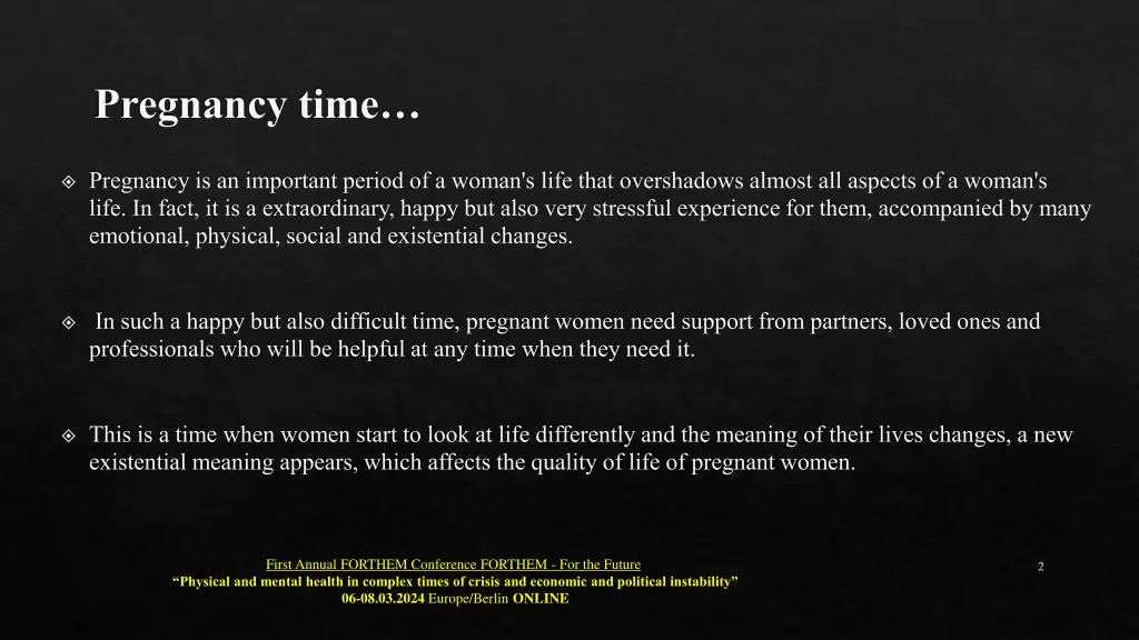 pregnancy time