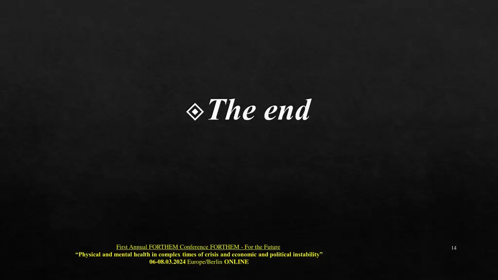 the end