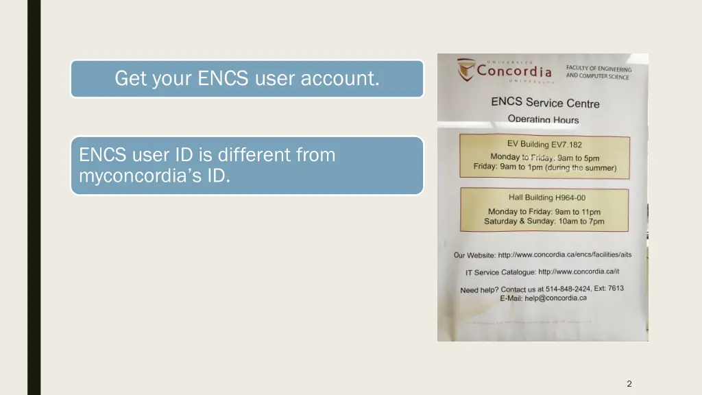 get your encs user account