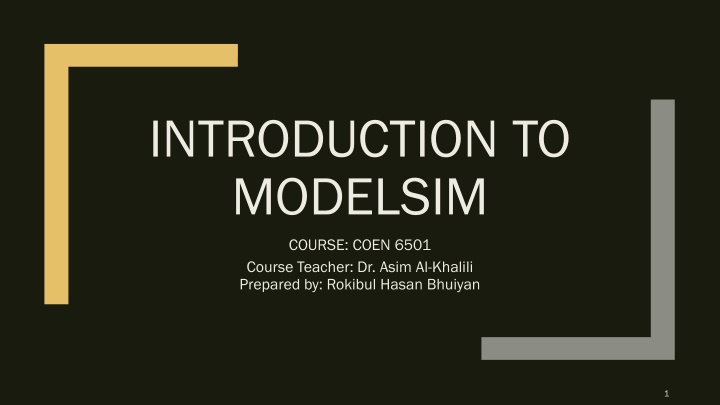 introduction to modelsim