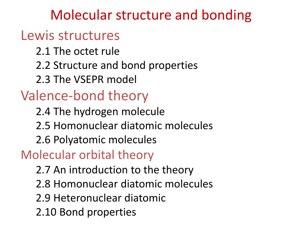 molecular structure and bonding lewis structures