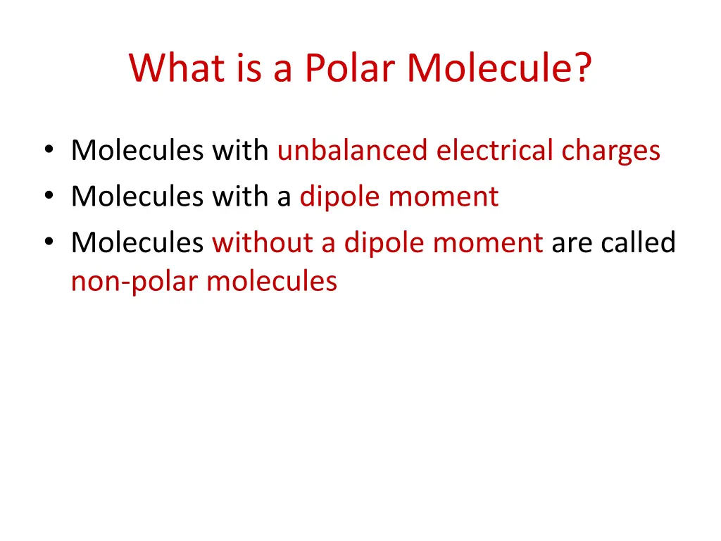 what is a polar molecule