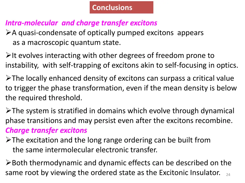 conclusions