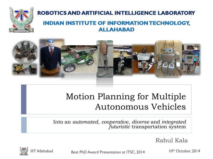 motion planning for multiple autonomous vehicles