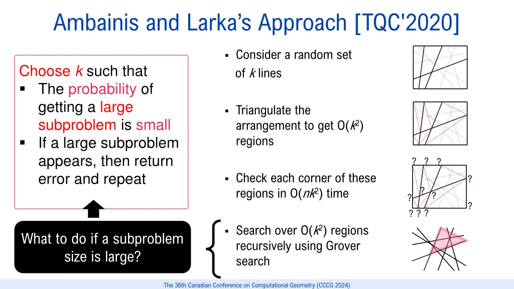 ambainis and larka s approach tqc 2020 2