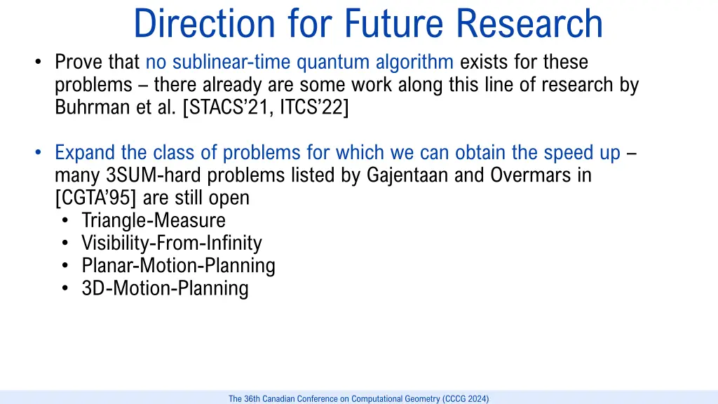 direction for future research prove that