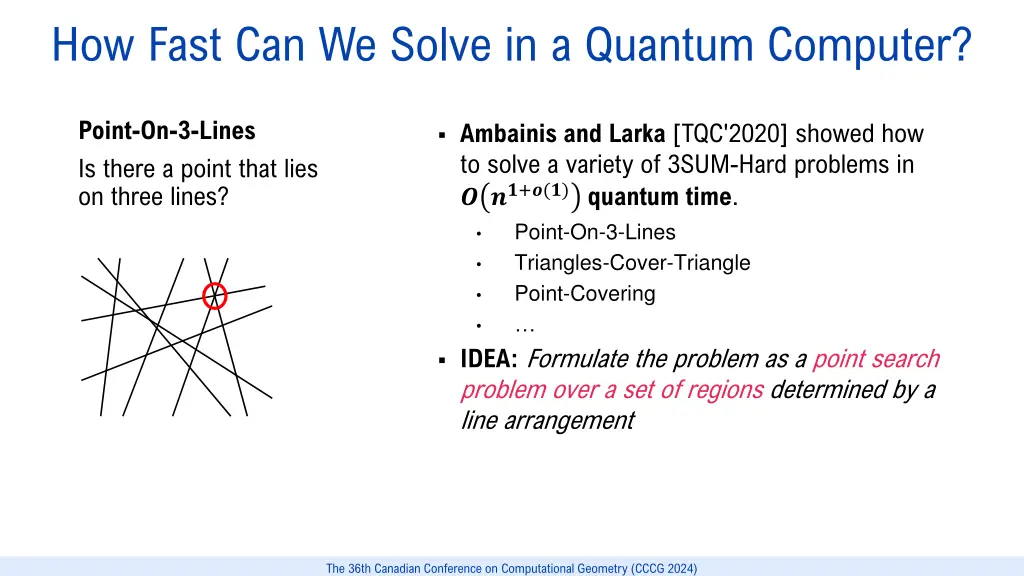 how fast can we solve in a quantum computer 1