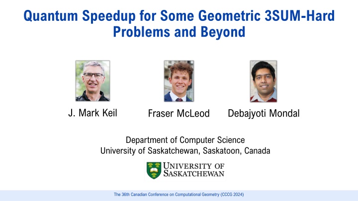 quantum speedup for some geometric 3sum hard