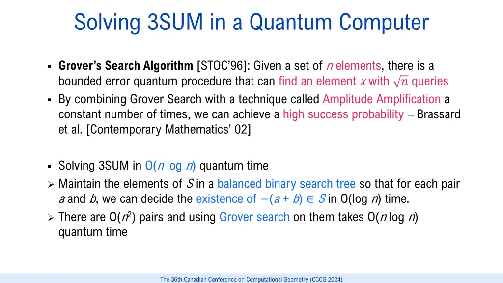 solving 3sum in a quantum computer 1