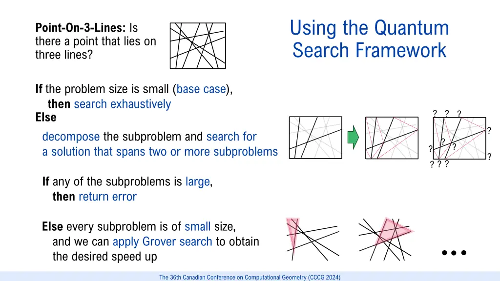 using the quantum search framework