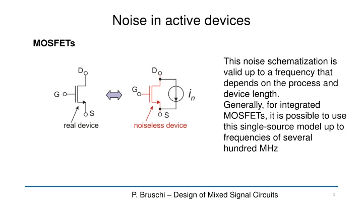 noise in active devices