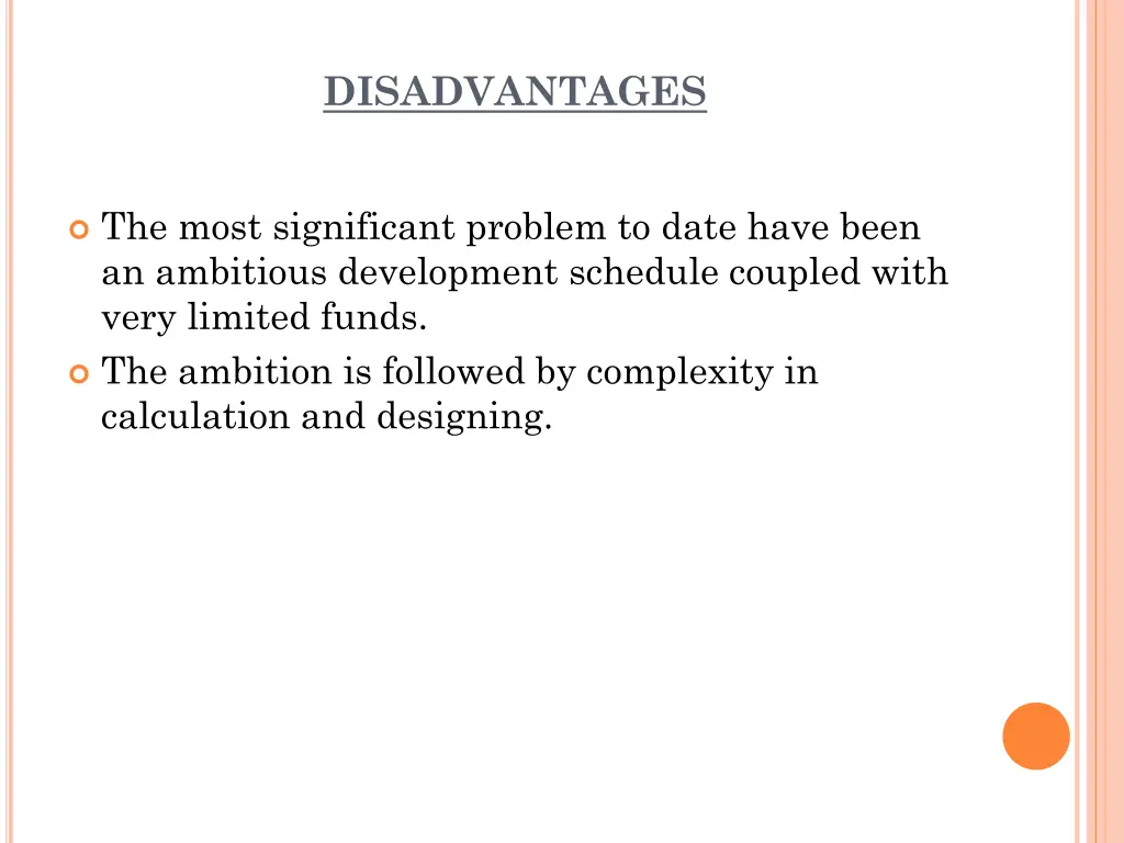 disadvantages