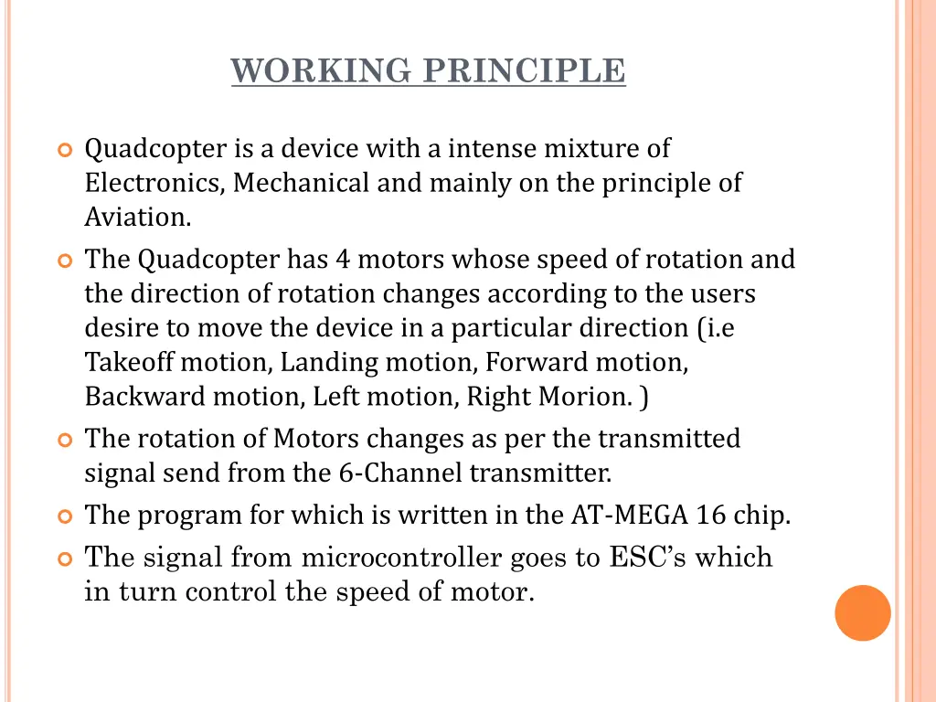 working principle