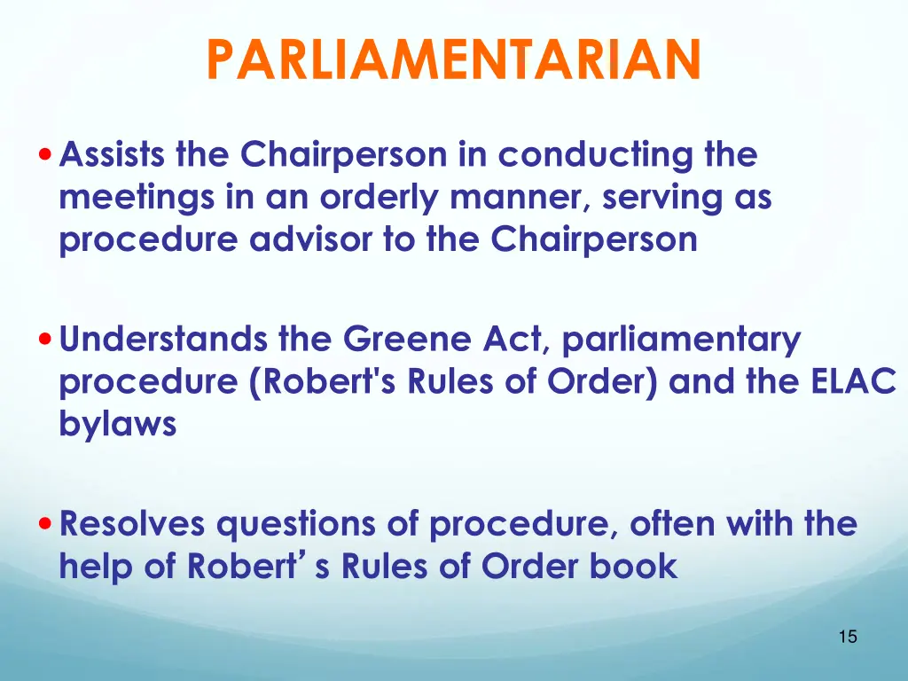 parliamentarian
