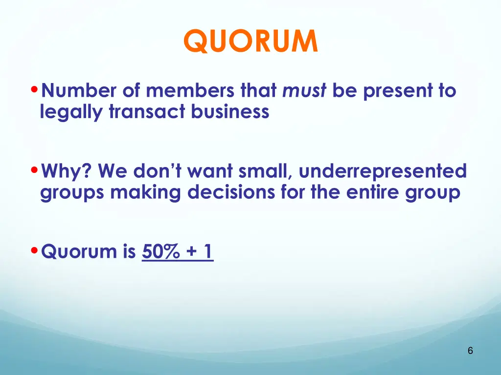 quorum