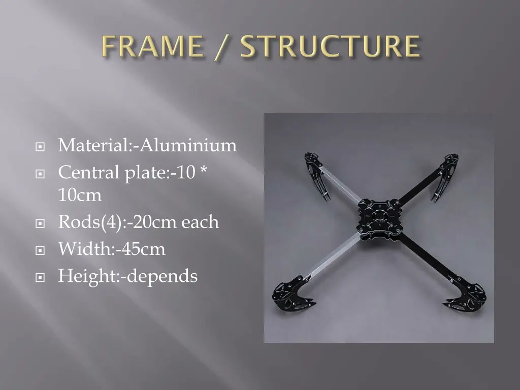 material aluminium central plate 10 10cm rods