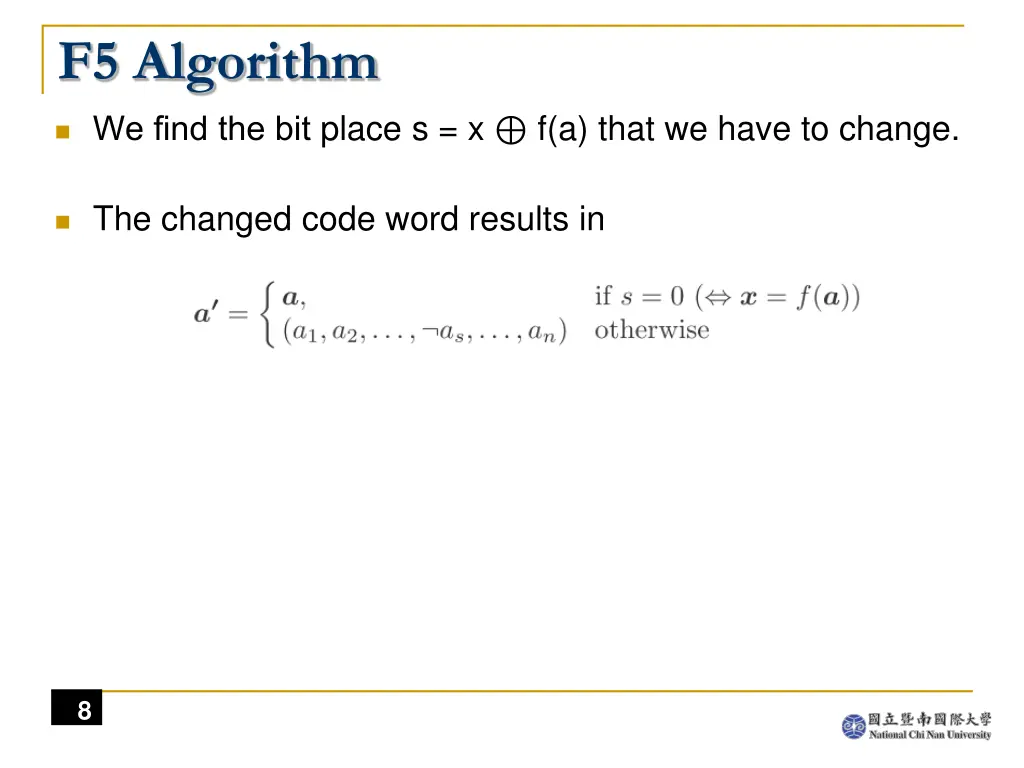 f5 algorithm 1