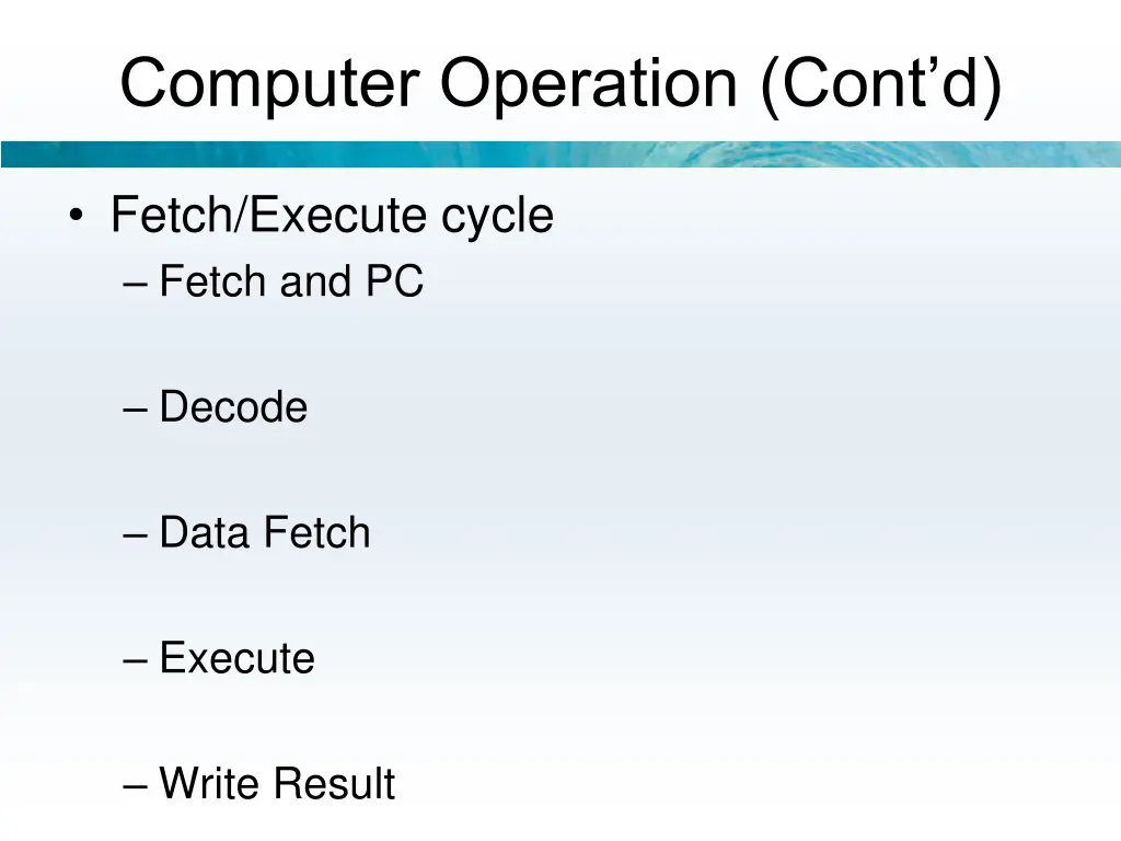 computer operation cont d 2