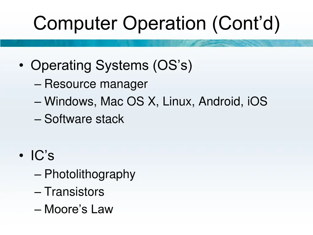 computer operation cont d 5