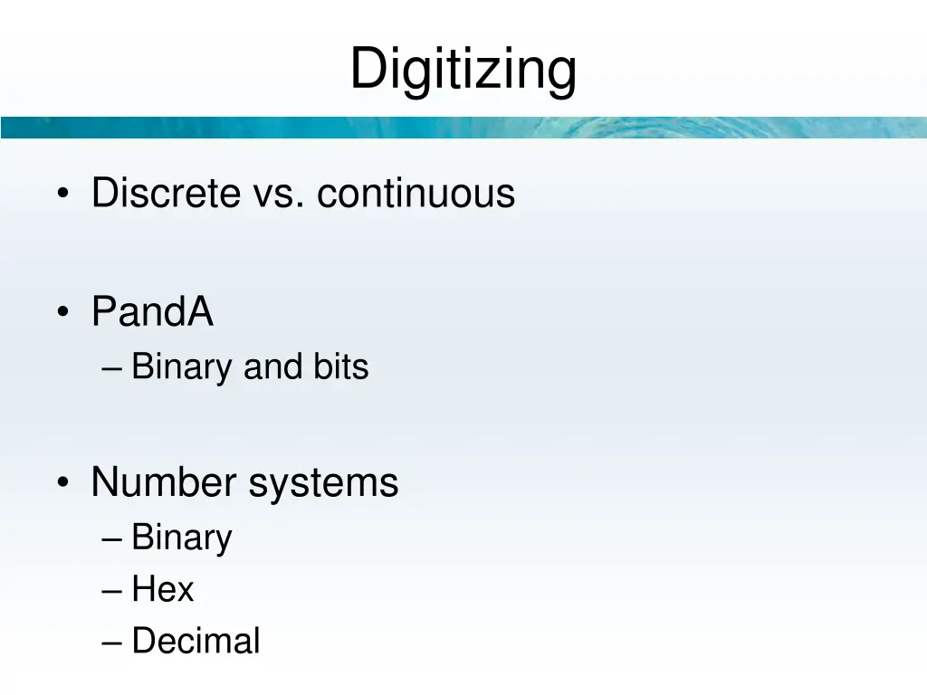 digitizing