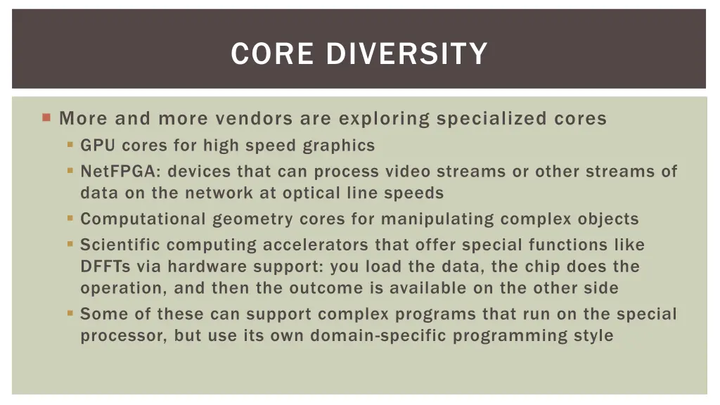 core diversity