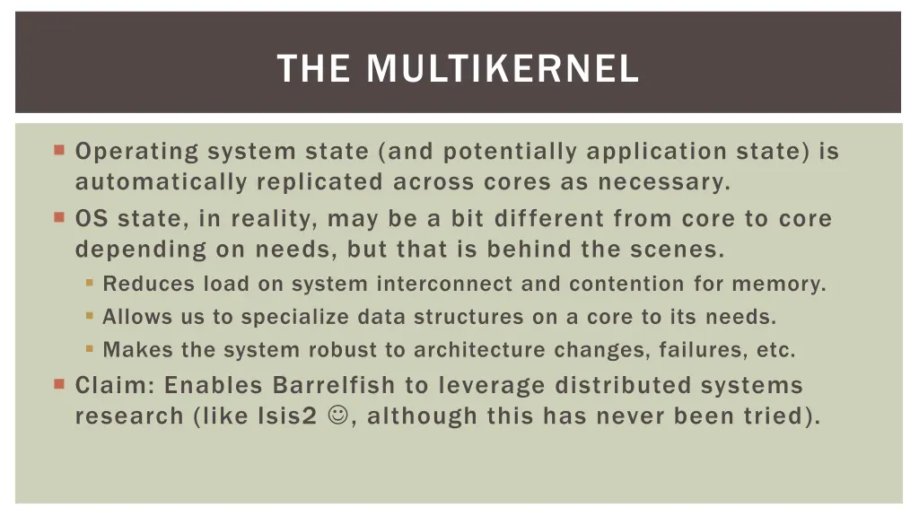 the multikernel