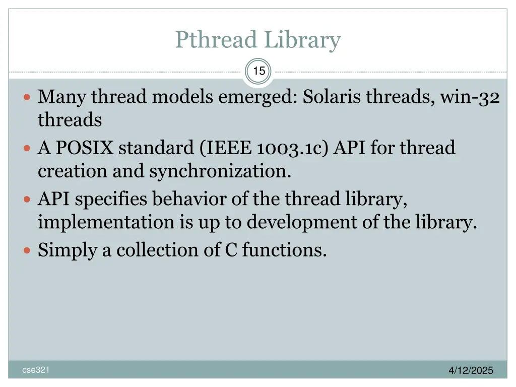 pthread library