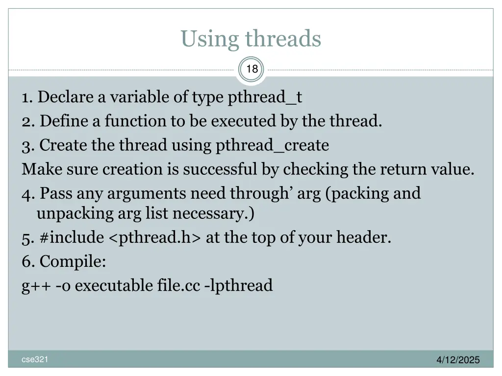 using threads