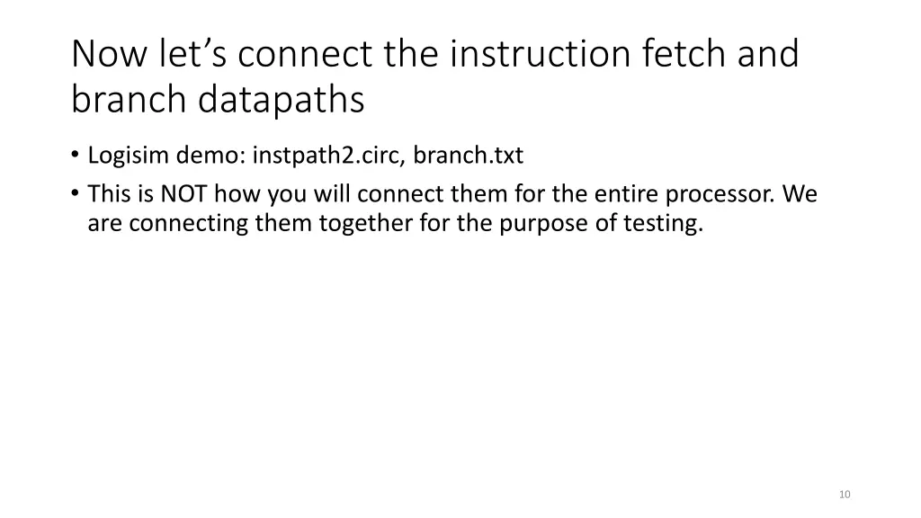 now let s connect the instruction fetch