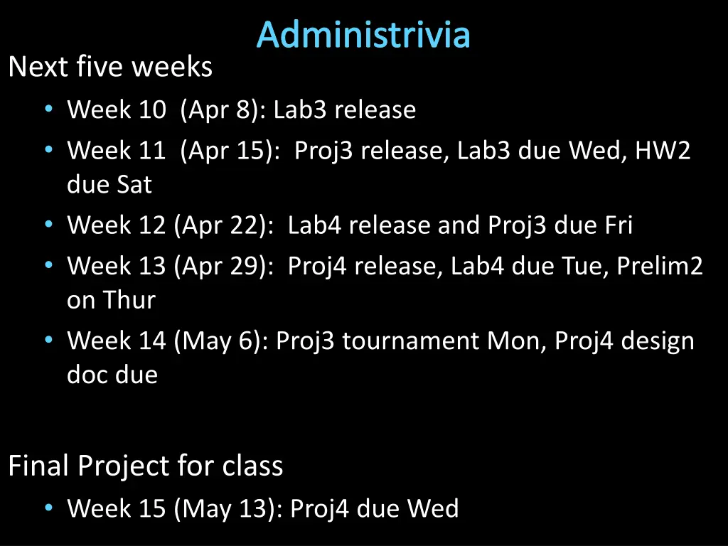 administrivia 1