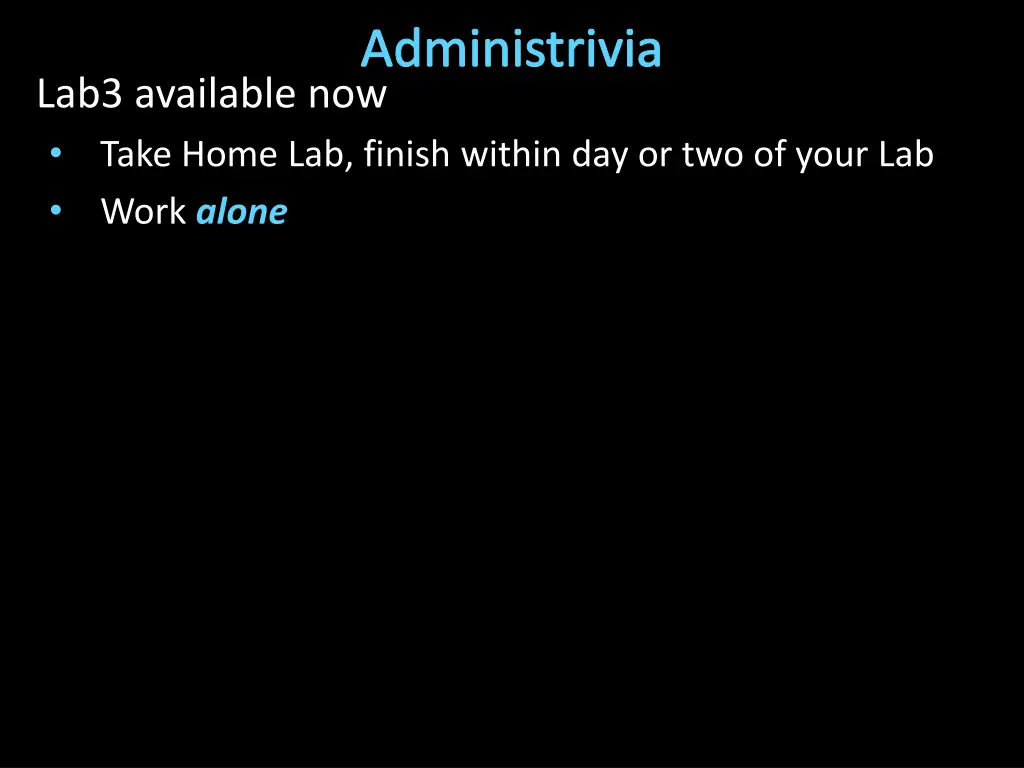 administrivia