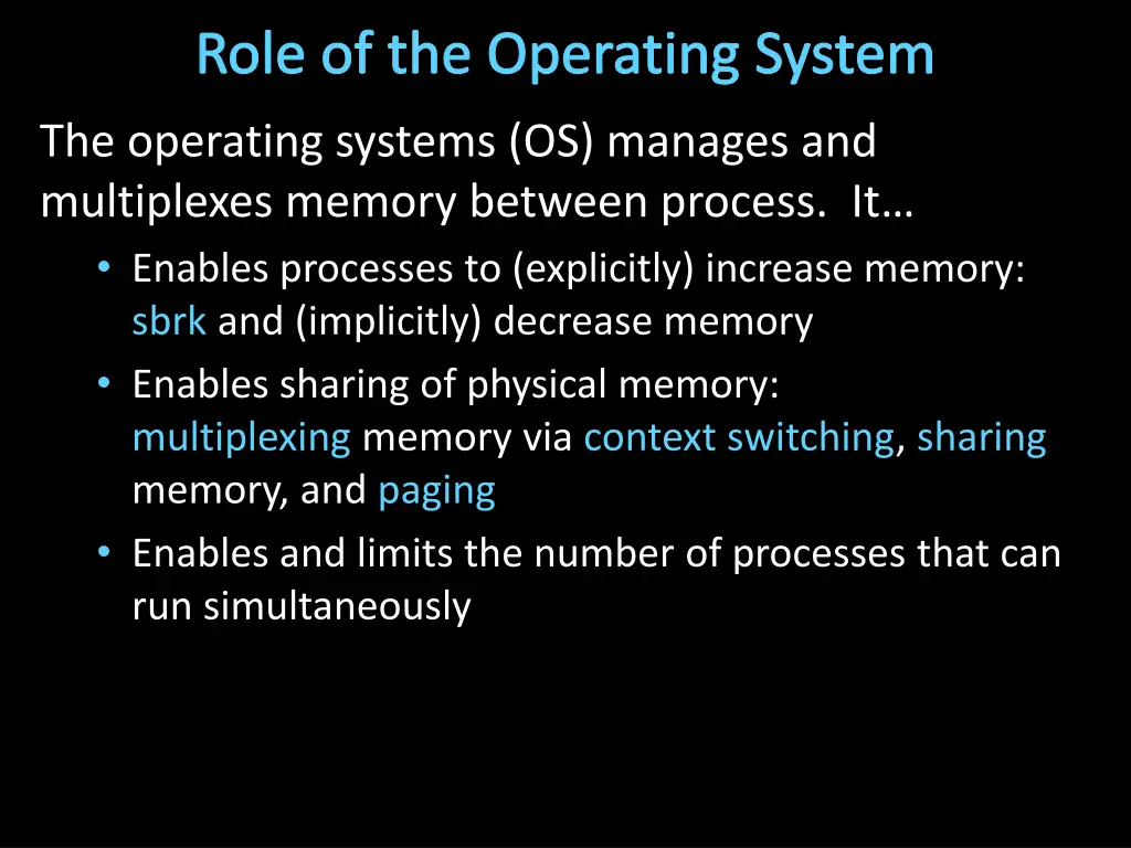 role of the operating system