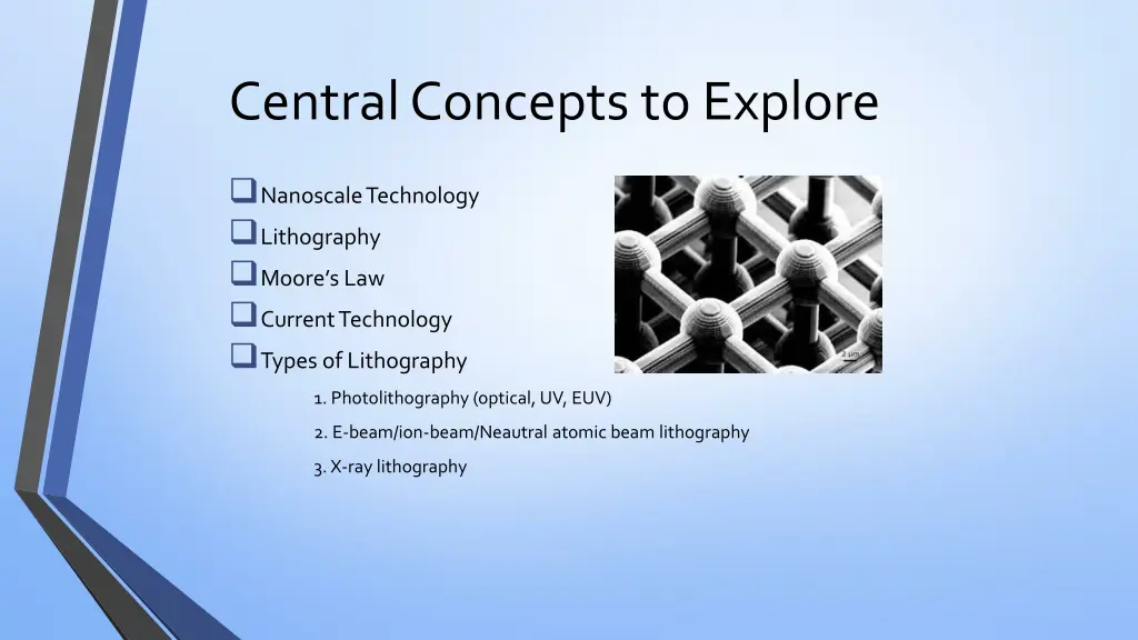 central concepts to explore