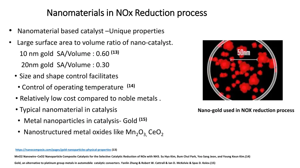 nanomaterials in nox reduction process