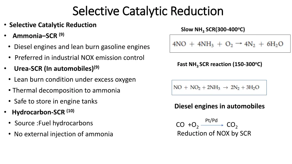 selective catalytic reduction selective catalytic