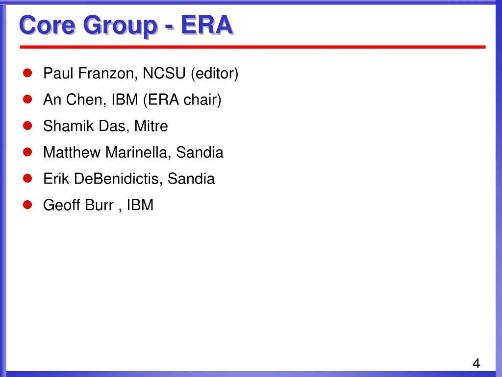 core group era