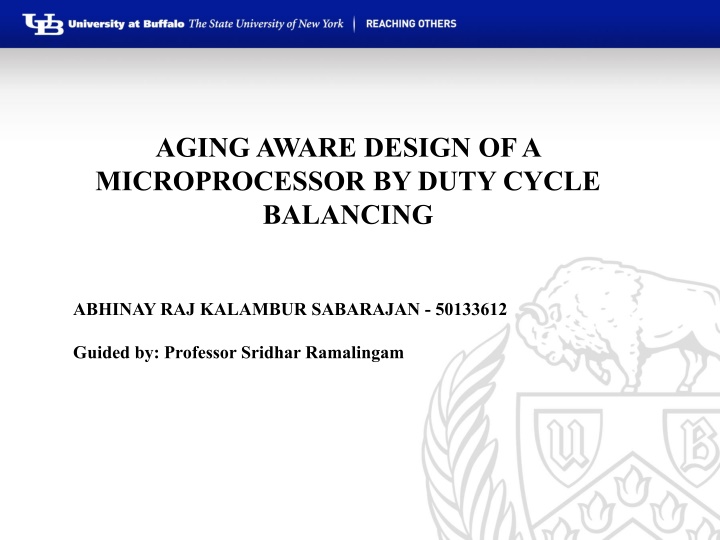 aging aware design of a microprocessor by duty