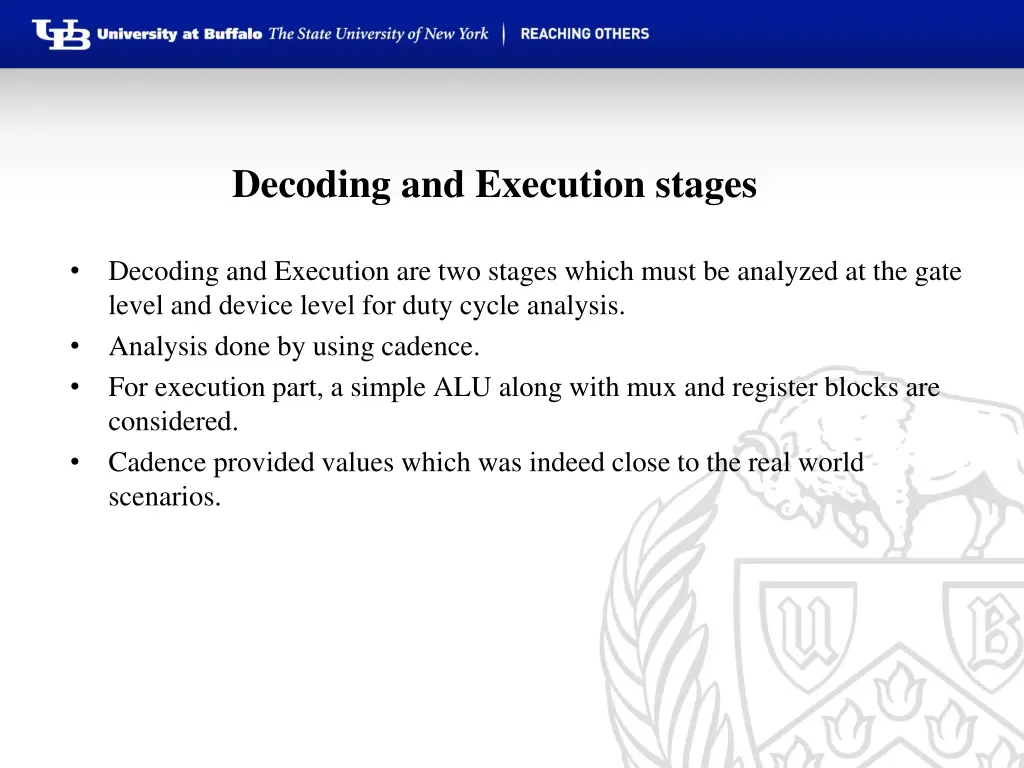 decoding and execution stages