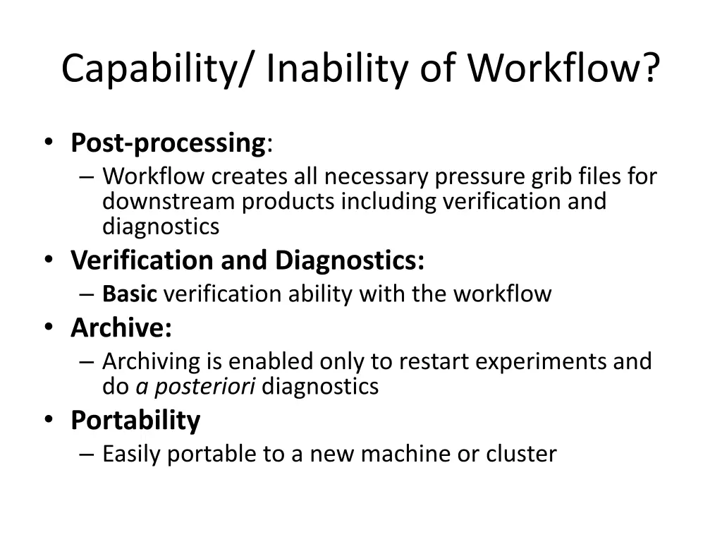 capability inability of workflow