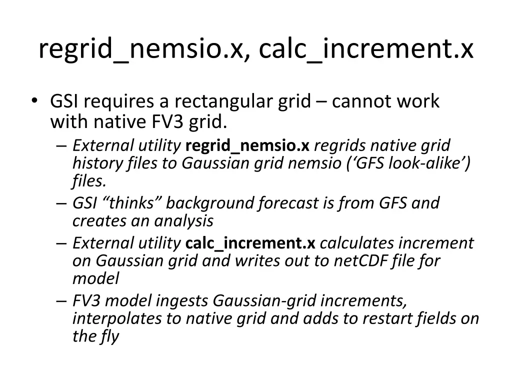 regrid nemsio x calc increment x