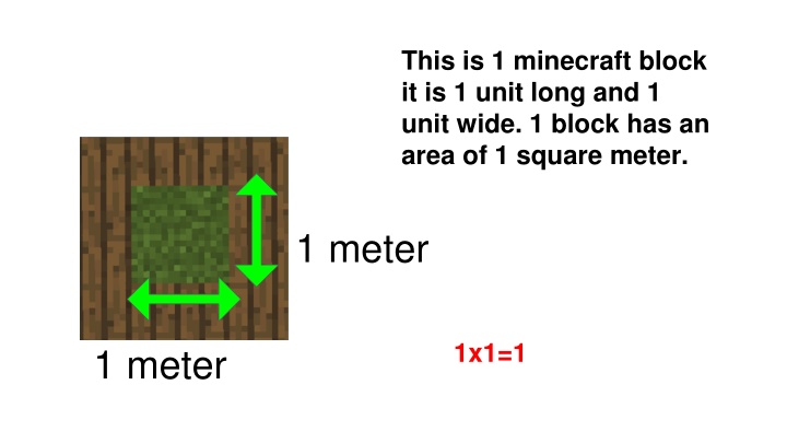 this is 1 minecraft block it is 1 unit long