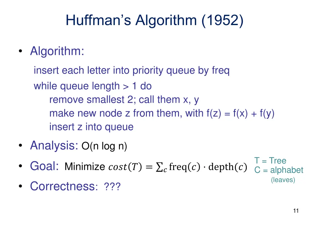huffman s algorithm 1952