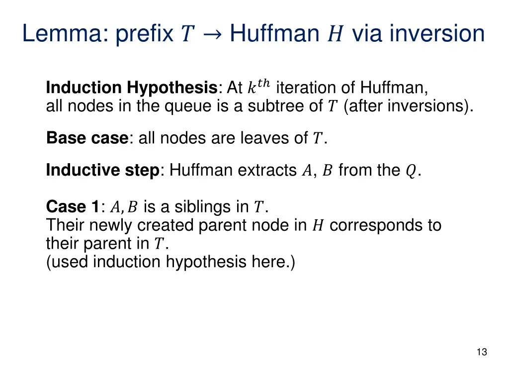 lemma prefix huffman via inversion