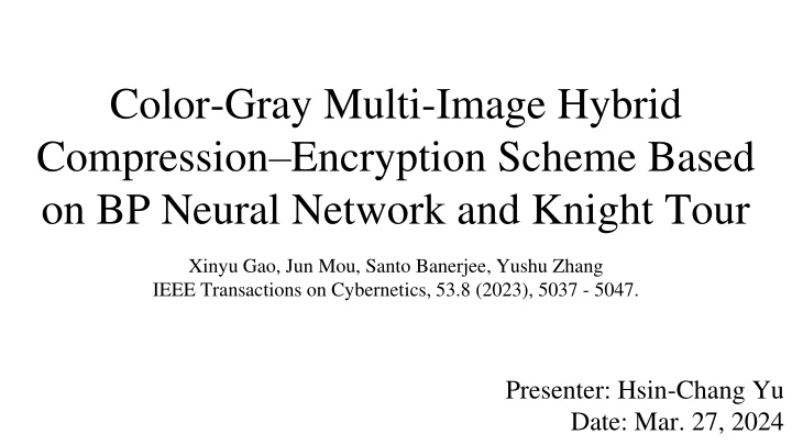 color gray multi image hybrid compression